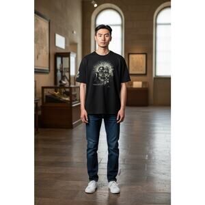 Rare Vintage 1993 Albert Einstein Glow In The Dark Large T-Shirt Space Galaxy